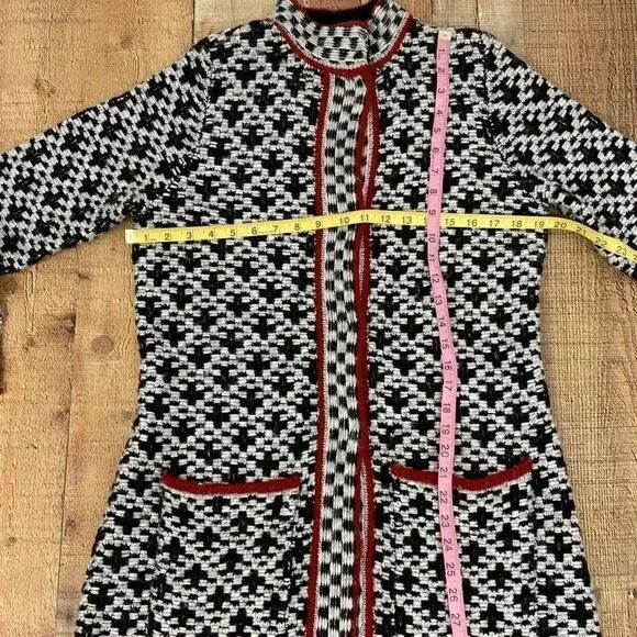 CHICO’S Mystic Checkered Mix Plaid Sweater Coat - Picture 8 of 13